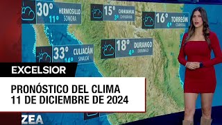 Clima para hoy 11 de diciembre de 2024 [upl. by Lavelle]