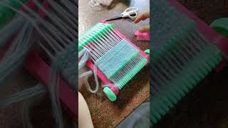 The technique of interlacing yarn with a needle reminiscent of ancient cloth weaving methods [upl. by Ydna]