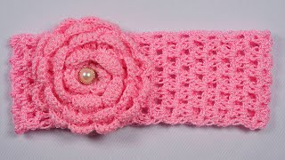 🌈Como Tejer Diadema FACIL para niñas  Cintillo Turbante Vincha  Crochet  Ganchillo💗 [upl. by Jayson]