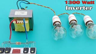 Powerful Inverter  How to Make Inverter at Home  Using D718 Very Simple amp Powerful 1300 Watt [upl. by Atikcir]