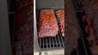 Smoked Ribs with Bourbon Mop Sauce Recipe  Over The Fire Cooking by Derek Wolf [upl. by Tteltrab]