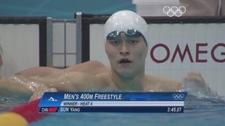 Mens 400m Freestyle  Heats  London 2012 Olympics [upl. by Acinna]