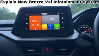 New Brezza के Infotainment System मे अच्छे Features हैं 👌 New Brezza 2022 Vxi  CAR BROTHERS [upl. by Oer]