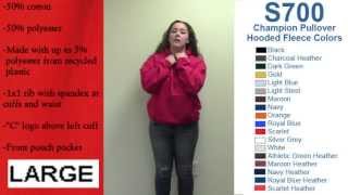 Champion Brand Hooded Sweatshirt Sizing Video [upl. by Stultz411]