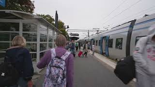 Sweden Stockholm Nynäshamn boarding SL train to Bålsta [upl. by Applegate]