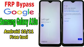 FRP Bypass Google Account Samsung A10s Android 1011 [upl. by Rawden]