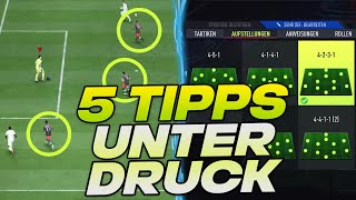 5️⃣ FIFA 22 Tipps und Tricks 🙌 Besser werden unter Druck mit der Taktik gegen Pressing [upl. by Lehcar960]