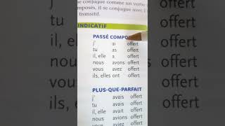 Le verbe offrir au passé composé maroc apprendrefrancais languefrancaise [upl. by Bowman]