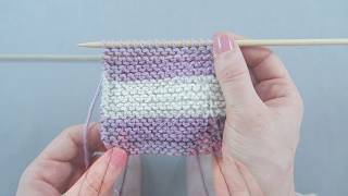 How to knit Garter Stitch Stripes [upl. by Rusell457]