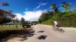 La Digue  Seychelles by bike  the way to Anse Source dArgent  West side of La Digue [upl. by Akitan148]