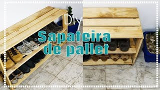 DIY  como fazer uma sapateira de pallet [upl. by Brit]