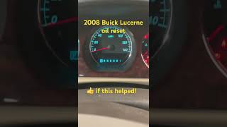 2008 Buick Lucerne oil reset [upl. by Ijic]