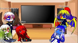 Countryhumans my au’s react to The Balkans Icariaball [upl. by Ninel299]