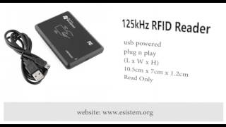 125kHz RFID Reader  esubtle product video 1 [upl. by Rica]