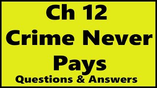 Class 4th  English Course book  Chapter12  CRIME NEVER PAYS  Question and Answers [upl. by Rogerson832]