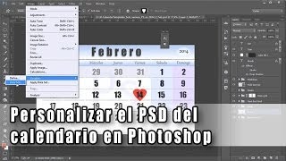 Personalizar plantilla del calendario psd en Photoshop [upl. by Trask]