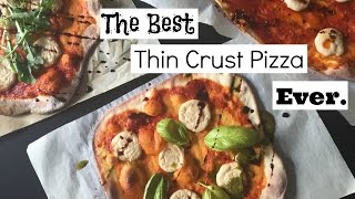 Thin Crust Pizza Dough  Vegan  Breaking Chegan [upl. by Cohlette]