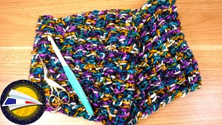 Crochet  Idée écharpe pour débutants  Super simple avec un fil épais [upl. by Singband]