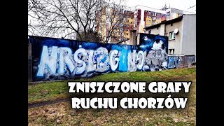 Zniszczone grafy Ruchu w Rudzie Śląskiej [upl. by Lledroc897]