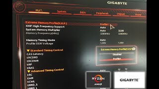 How to enable Extreme Memory Profile XMP on a Gigabyte A320MS2H Rev F50 motherboard  Ryzen [upl. by Ariaic533]