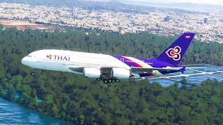 Most Dangerous Plane Landing with amazingly great pilot skills eps 00390 [upl. by Nwahc]