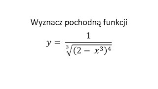 Pochodna funkcji jednej zmiennej cz40 Krysicki Włodarski przykład 679 Pochodna złożona [upl. by Annaed]