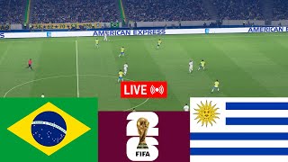 LIVE Brazil vs Uruguay 2026 World Cup qualifiers Full match  Video game simulation [upl. by Petunia278]