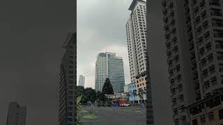 Araneta City busy on raising giant christmas tree funny christmas aranetacity [upl. by Liebman]