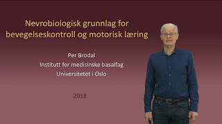 25 Nevrobiologisk grunnlag for kontroll og læring av bevegelser [upl. by Nogam216]