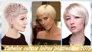 20 melhores 💫 ideias de cabelos curtos loiros platinados 2019 [upl. by Prowel]