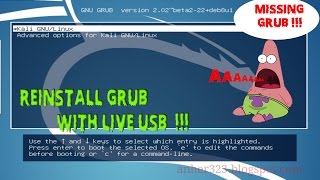 Reinstall Grub KALI LINUX [upl. by Aiset]