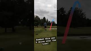 Hitting Callaway drive over water and tree golf callawaygolf playbettergolf golfswing [upl. by Nesyla]