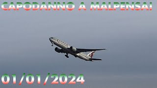 CAPODANNO A MALPENSA Planespotting 01012024 [upl. by Egroeg565]