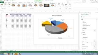 How to Create a Pie Chart in Excel 2013 [upl. by Dalston331]