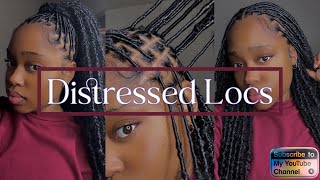 KNOTLESS SOFT LOC TUTORIAL  DISTRESSED BUTTERFLY LOCS  DIY [upl. by Lonier]