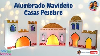 🔴 Cómo Hacer CASAS Para Pesebre en ICOPOR  ALUMBRADO NAVIDEÑO 3 Diseños  Fáciles y Económicos [upl. by Whitney]