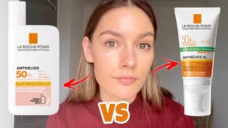 La RochePosay Anthelios AntiShine Tinted SPF VS Ultralight Invisible Fluid Which One Is Better [upl. by Aicirt]