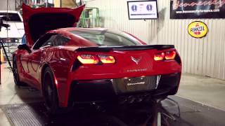 HPE700 Twin Turbo C7 Corvette Chassis Dyno Testing [upl. by Ayak348]