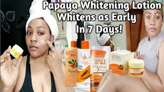 FASTEST PAPAYA WHITENING AND LIGHTENING BODY LOTIONS 2021Whitens The Skin As Early In 7 Days [upl. by Lewert]