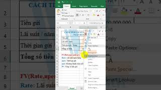 Cách tính lãi suất tiền gửi ngân hàng trong Excel shorts [upl. by Ayouqes154]