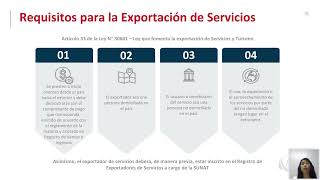 Beneficios tributarios para la exportación de servicios 18 septiembre [upl. by Ardnaxela]