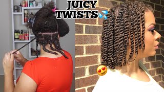 How To Twists Natural Hair Properly As A Protective Style  No Added Hair Needed [upl. by Timi]