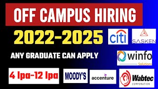 Off Campus Hiring for 2025202420232022  Placement Drive for 2025 Batch latest job hiring2025 [upl. by Andrews]