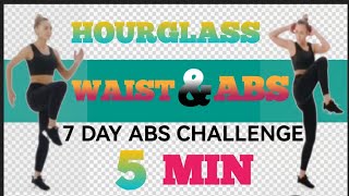 My Daily Abs amp Waist 5 min Workout  7 Day Abs Challenge  Day1 [upl. by Archie]