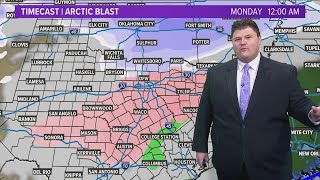 DFW Weather Timeline for the arrival of freezing temperatures next week [upl. by Oinotnaesoj]