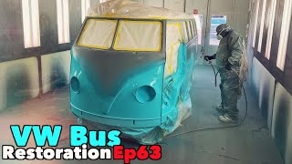 VW Bus Restoration  Episode 63  PAINT  MicBergsma [upl. by Atteuqcaj]