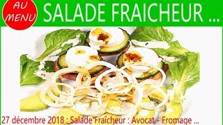 【SALADE FRAICHEUR】 AVOCATS  FROMAGES  TOMATES  RECETTE FACILE RAPIDE VC0025 VS00116 AU010101 [upl. by Heigl]