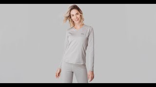 Blusa Térmica feminina para neve e frio intenso baselayer térmica Fiero [upl. by Airaet]