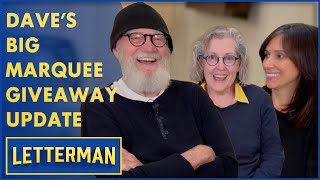 Daves Big quotLate Showquot Marquee Giveaway Update  Letterman [upl. by Norac]