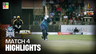 Match 4 Highlights I Day 2 I Durban Wolves vs Harare Bolts  Zim Afro T10 Season 2 2024 [upl. by Pandich369]